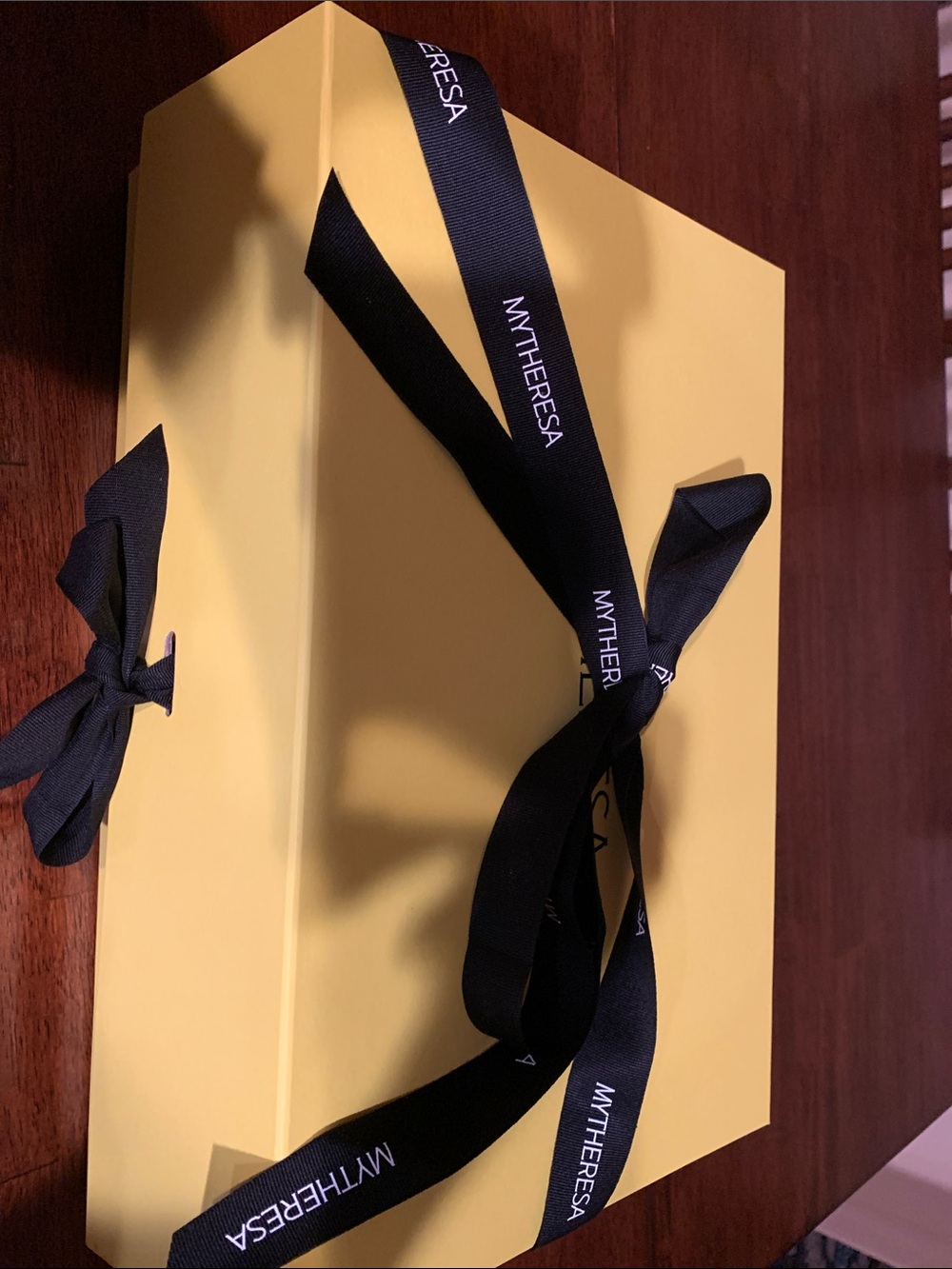 Absolutely standing lemon color MyTheresa gift box, authentic, brand new, must!